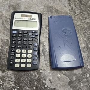 Texas Instrument Calculator school office TI-30X IIS  With Cover Blue